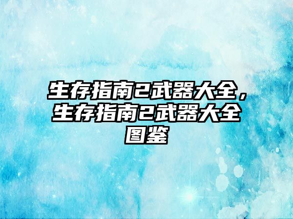 生存指南2武器大全，生存指南2武器大全圖鑒