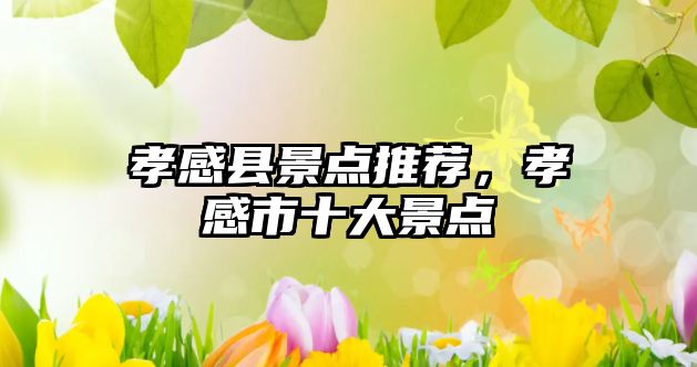 孝感縣景點(diǎn)推薦，孝感市十大景點(diǎn)