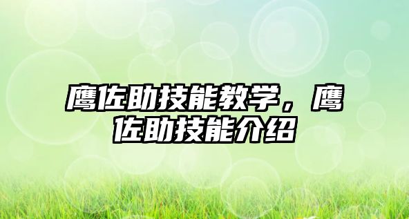 鷹佐助技能教學，鷹佐助技能介紹